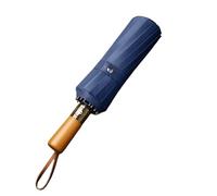 Luyismer Parapluie d'affaires fonctionnel pour homme et femme, entièrement automatique, poignée en bois, grand pliable, étanche, entièrement automatique, C, taille unique