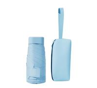 Luyismer Parapluie de poche pliable et léger de voyage avec boîte de rangement UPF50+ et pare-soleil de pluie pour femme en plein air