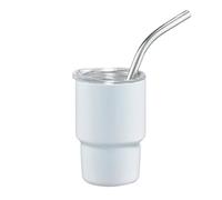 Luyismer Tasse de voyage en acier inoxydable à double paroi isotherme avec paille et couvercle pour café portable, pour l'extérieur, le bureau, petite bouteille d'eau