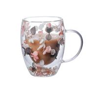 Luyismer Tasse en verre transparent à double paroi isotherme pour boissons chaudes et froides
