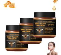 LUYJWZN Marroomi Tallow Honey Balm, Organic Grass-Fed Beef Tallow Balm With Raw Honey, Tallow and Honey Balm for Face for Dry & Sensitive Skin (3pcs)