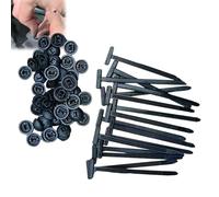 LUYJWZN Nylon Universal Cable Tie Buckle, Heavy Duty Self-Locking Nylon Zip Ties Holder, Multipurpose Plastic Cable Ties Tool, Pin and Button Zip Ties Self-Locking for Auto Repairing (50pcs)