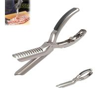 LUYJWZN Rib Membrane Removal Tool, Stainless Steel Rib Membrane Remover Tool Kit, Ergonomic Design for Effortless BBQ Ribs Preparation, Dishwasher Safe BBQ Accessories (1pcs)