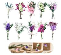 LuyoNova 10Pcs Petit Bouquet Fleurs Séchées - Fleur Sechees Decoration Naturelles,pour DIY Cartes Art Artisanat Faire Table Décoration Mariage Scrapbooking D'Accessoires Photo