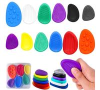 LuyoNova 12 Pièces Fidget Toys Worry Stone Jouet Stones Sensoriel Soft Silicone Stones Pierres Sensorielles Fidget Toys Anti Stress Jouet Sensoriel Autisme Anciety pour Enfants Adulte