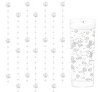 LuyoNova 20 Pièces Perles D'Eau Blanc Bougies Flottantes Perle D'Eau Perles Artificielles Bougie Flottante,pour Centres Table Décorations Pearl Vase Fillers Mariages Fête Arbre de Noël Décorations