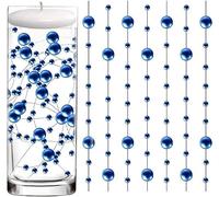 LuyoNova 20 Pièces Perles D'Eau Bleu Bougies Flottantes Perle D'Eau Perles Artificielles Bougie Flottante,pour Centres Table Décorations Pearl Vase Fillers Mariages Fête Arbre de Noël Décorations 1.3M