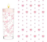 LuyoNova 20 Pièces Perles D'Eau Rose Bougies Flottantes Perle D'Eau Perles Artificielles Bougie Flottante,pour Centres Table Décorations Pearl Vase Fillers Mariages Fête Arbre de Noël Décorations 1.3M