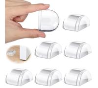 LuyoNova Arrêts de Portes,6 Pcs Bloc Porte,Butoir de Porte Sol Porte Transparentes Stop Porte Adhésif au Sol et Parquet,Butoirs de Porte Protection de Portes et Murs