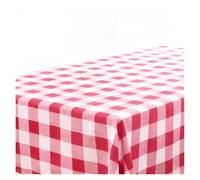 LUYSGBXR 1/3/5PCS Disposable Checkered Tablecloth Plastic Birthday Party Wedding Picnics Travel Christmas Home Decoration(Red,5PCS)