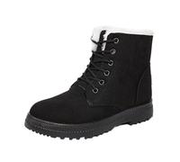 LUYSGBXR Bottes de neige for femmes, chaussures à plateforme, garde au chaud, d'hiver plates(Black,38)