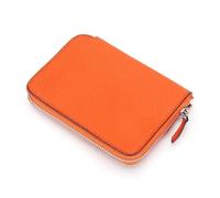LUYSGBXR Etui Passeport Portefeuilles de Luxe en Cuir véritable for Femmes, Porte-Cartes, Porte-Monnaie et Porte-Cartes d'identité, Organiseur for Femmes, Affaires(Orange)