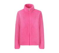 LUYSGBXR Fashion Polar Fleece Autumn Winter Coat Women Jacket Shaggy Warm Cropped Jackets Overcoat Zipper Outwear Femme Veste(Rose red,XL)
