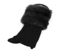 LUYSGBXR Guetre Femme 1 Pair Knitted Boot Cuffs Winter Leg Warmers Women Lady Crochet Knit Trim Socks Toppers(Black)