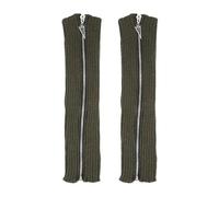 LUYSGBXR Guetre Femme Women's Striped Leg Warmers Long Socks Knitted Leggings Sweets Winter Kawaii Arm Ankle 1pair(Dark Grey)