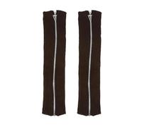 LUYSGBXR Guetre Femme Women's Striped Leg Warmers Long Socks Knitted Leggings Sweets Winter Kawaii Arm Ankle 1pair(Brown)
