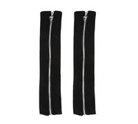 LUYSGBXR Guetre Femme Women's Striped Leg Warmers Long Socks Knitted Leggings Sweets Winter Kawaii Arm Ankle 1pair(Black)