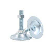 LUYSGBXR Pied De Meuble 2PCS M10/M12/M16/M18/M20 Adjustable Foot Cups 60-150mm Length Iron Galvanized Articulated Feet Base(M16x120mm)