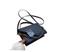 LUYSGBXR Sac En Cuir BandoulièRe Sac à main rétro de styliste for femmes, sac à bandoulière avec chaîne, sacoche à rabat for filles, petits sacs carrés(Brown)