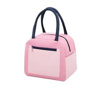 LUYSGBXR Sac Isotherme Repas Insulation Colorblock Pocket Large Capacity Lunch Box Storage Bag Student Bags Picnic Food(Pink)