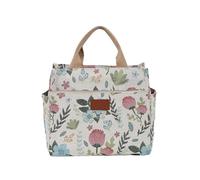 LUYSGBXR Sac Isotherme Repas Knitted Jacquard Lunch Bag With Large Capacity Featuring Aluminum Foil Insulation(Beige)