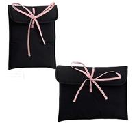 LUYSGBXR Sacoche Tablette Lot de 2 Housses de Protection Style Ballet for Tablette de 11 à 13 Pouces, Couleur Unie, matelassées avec nœud Rose(Mix-2PCS Black)