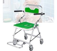 LuysmengEU Chaise de Douche Pliante, Chaise de Bain avec accoudoirs et roulettes, Chaise percée de Chevet for Personnes âgées, Tabouret de Douche for Personnes âgées, siège de Bain for Adultes