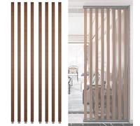 LuysmengEU Cloison Murale à Lattes en Bois du Sol au Plafond, Moderne et Autonome for entrée, Restaurant, Bureau, Colonne de décoration, Poteau d'écran de confidentialité(8 Pcs,180cm/5.9ft)