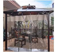 LuysmengEU Double Zipper Outdoor Curtains, Waterproof Vinyl Tarpa Curtains, Patio Divider Panel Curtain, 0.3mm Thick, Tarpaulin Side Panels with Eyelets, Patio Enclosure(39" W x 79" L (Pack of 1))