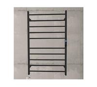 LuysmengEU Stainless Steel Heated Towel Racks for Bathroom,Wall Mounted for Towels and Garments,Heated Towel Drying Rack Fast Heating(B Black,Hard Wired)