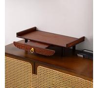 LuysmengEU Tables d'hommage d'autel Table d'autel de sanctuaire Personnel Table de méditation de prière en Bambou avec Plateau Extensible for Petits espaces(Walnut,50x25x13cm)