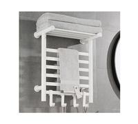 LuysmengEU Wall Mounted Heated Towel Rack with Top Shelf,Aluminum Towel Drying Rack with Timer,Temperature Control s for Bathroom(White,Right Line)