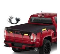 LUYSNDFG Couverture de lit de Camionnette pour Toyota Hilux Double Cab modèle 2015-2020,Bâche de Caisse de Camion avec Sangles élastiques Couverture de bâche de lit de Camion Intempéries,B L199*w185