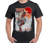 LUYTGCDRZZ GUDU Monkey Magic T-Shirt Mens Retro Chinese Fantasy TV Show Martial Arts 70's 80's Hemden(X-Large)