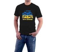 LUYTGCDRZZ I Stand with Ukraine Mens Women T Shirt 100% Cotton British Politics Russia Ukraine Charity Tee69817 Hemden(3X-Large)