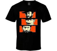 LUYTGCDRZZ Lightn Qwz The Good The Bad and The Ugly Silhouette Western Movie Fan T Shirt Birthday Gift-Black Hemden(XX-Large)