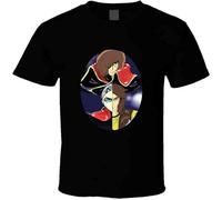 LUYTGCDRZZ Men's Albator Captain Harlock Space Pirate and Actarus Duke Fleed Goldorak Grendizer T Black Hemden(Small)