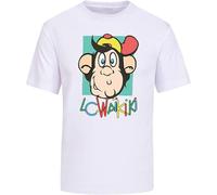 LUYTGCDRZZ Roses LC Waikiki Monkey Funny Cotton Mens Anime White T-Shirt Manches Courtes(X-Large)