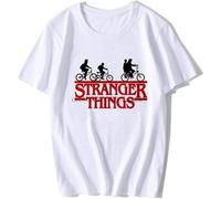 LUYTGCDRZZ Stronger Things T Shirt Women Men Horojuku Funny Movie Shirt Upside Down Eleven Tshirt Foshion Mole Women Homme White T-Shirt Hemden(Large)