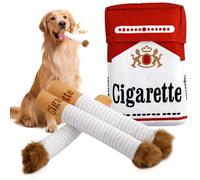 Luyuttn Jouet interactif pour Chien en Forme de Cigarette, Jouet couineur avec Une boîte, Jouet en Peluche pour Chiens de Petite, Moyenne et Grande Taille