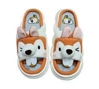 LUYYBDBG Chaussons Designer Pantoufles Mignon Dessin Animé Animaux Adorables Chambre À Coucher Coton Maison Chaussures Intérieur Épais Semelle Couples Hommes Femmes-18-36-37