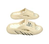 LUYYBDBG Chaussons Été Hommes Lettre Imprimer Pantoufles Côtés Sandales D'extérieur Intérieures Plage Chaussures Décontractées Sole Douce Slides Flip-Flops pour Hommes-2-44-45