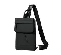 LUYYBDBG Sac Banane De Poitrine À Bandoulière pour Hommes, Simple Et La Mode Grande Capacité, Dos Cyclisme en Plein Air Multifonctionnel Hommes-Noir