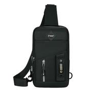 LUYYBDBG Sac Banane De Poitrine Décontracté pour Hommes, Petit À Bandoulière Polyvalent Et Portable, Simple Tendance Étudiants-Noir-Taille Unique