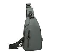 LUYYBDBG Sac Banane De Poitrine pour Hommes, À Bandoulière Décontracté Grande Capacité, Moto Style Coréen, Dos Hydrofuge Tendance-Gris