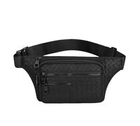 LUYYBDBG Sac Banane De Taille À La Mode pour Hommes, Rangement Multifonctionnel, Téléphone Portable Multicouche, Bandoulière, Bandoulière Sport Décontracté-Style Un Noir