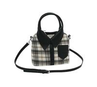 LUYYBDBG Sac bandoulière Chemise Personnalisé, Nouveau À Main Carreaux De Style Coréen, La Mode pour Femmes, Tendance-Noir