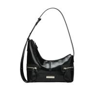 LUYYBDBG Sac bandoulière Niche Hot Girl Style Y2k À Tendance Et Cool, De Boulette sous Les Bras, en Croissant Haut Gamme, Asymétrique Polyvalent-Noir