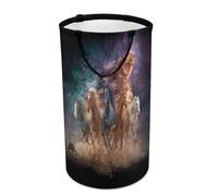 LUYYSKY Panier à linge sale pliable rustique pour cheval américain rétro réaliste Western Desert Farm Animal Running Horse Portable Vêtements Panier de rangement