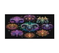 LUYYSKY Serviette de plage absorbante colorée et moderne en velours - Style rustique - Motif constellation tarot et sorcière